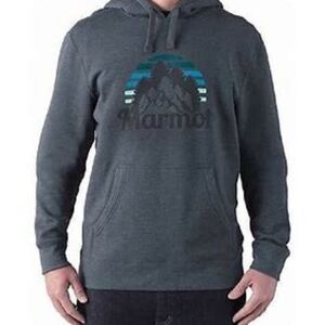 Marmot Charcoal Hoodie with Teal Highlights